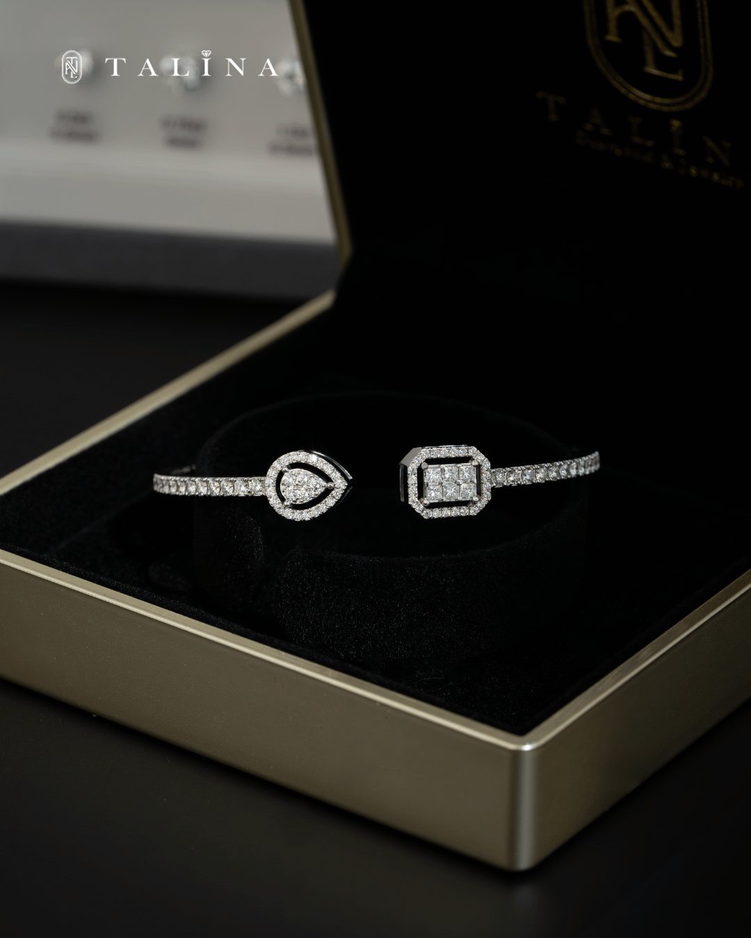 Two-shaped Bangle Bracelet 